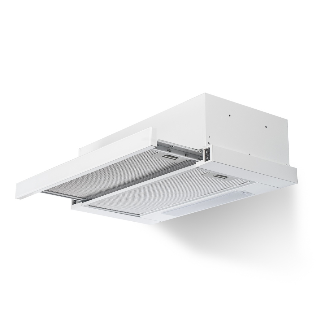 Встраиваемая кухонная вытяжка AMARI Slide ( 2  мотора ) white glass