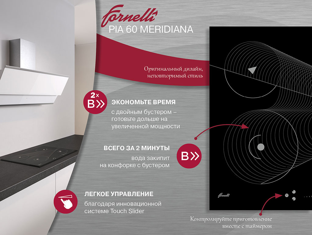 Индукционная варочная поверхность Fornelli PIA 60 MERIDIANA