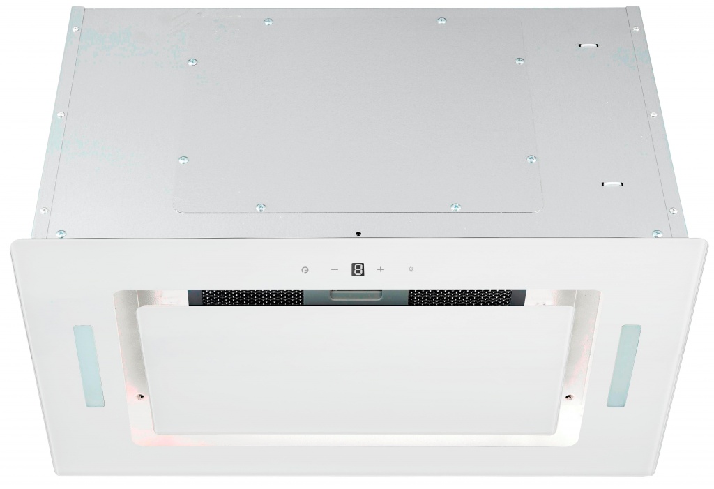 Полновстраиваемая кухонная вытяжка AMARI Polo 52 white glass